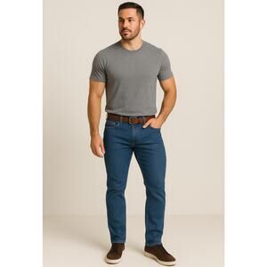 Barbell Apparel Men’s Straight Athletic Fit Jeans 32x36 Blue NWT $168